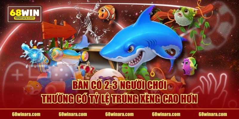 Bàn có 2-3 người chơi thường có tỷ lệ trúng xèng cao hơn