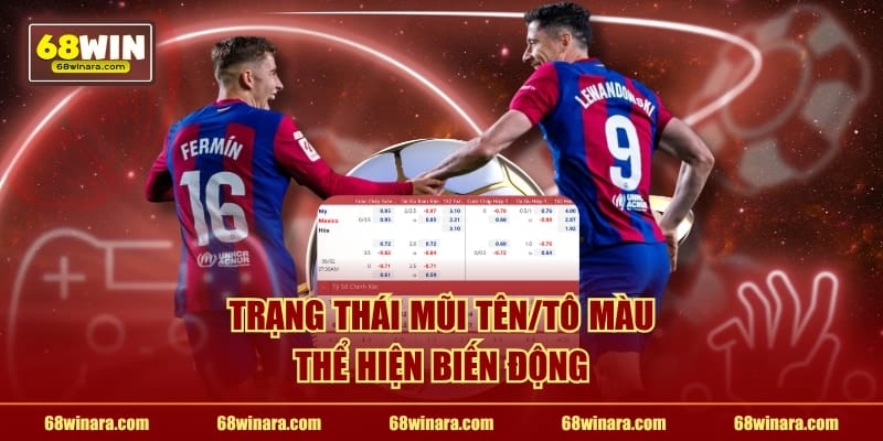 Trạng thái mũi tên/tô màu thể hiện biến động